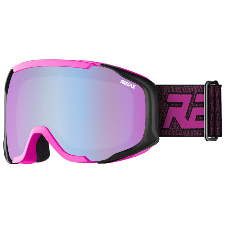 Skibrille Relax De-Vil schwarz/rosa Lesklá neon růžová, černá