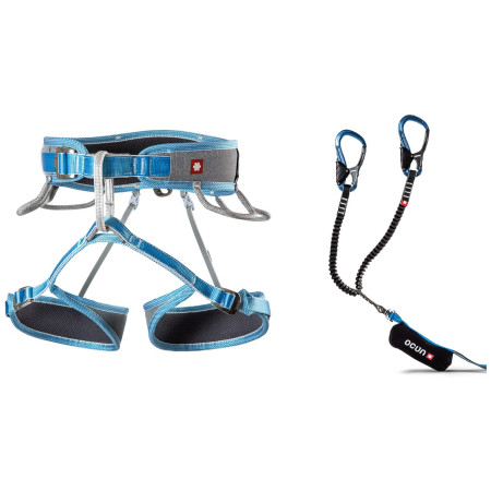 Klettersteigset Ocún Via Ferrata Twist Tech Captur Pro Swivel Set blau/grau Grey/Blue