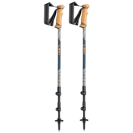 Trekkingstöcke Leki Legacy Lite schwarz/braun orange-denimblue-light anthracite