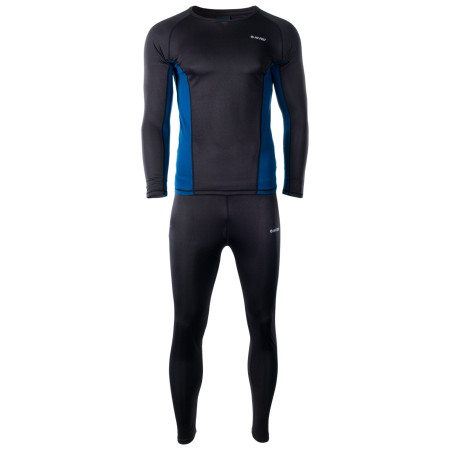 Herren-Thermounterwäsche Hi-Tec Kamo set schwarz Black/Poseidon