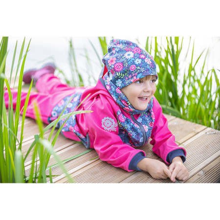 Kinder-Softshell-Jacke Unuo Vliesmuster