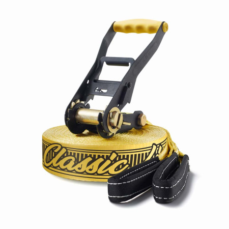 Slackline Gibbon Classicline Treewear Set schwarz/gelb Black/Yellow