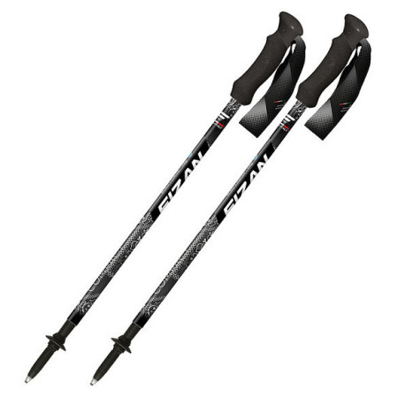 Trekkingstöcke Fizan Compact MS schwarz/weiß black