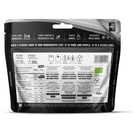 Trekkingnahrung Lyo food Raspberry Millet Porridge