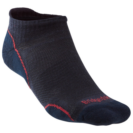 Herrensocken Bridgedale Hike UL T2 MP Low dunkelblau Navy/Red/