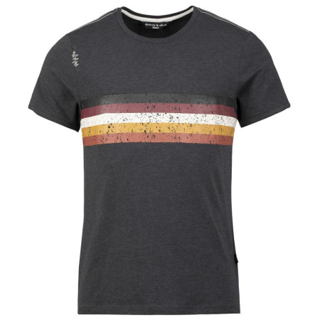 Herren T-Shirt Chillaz Stripes Grunge dunkelgrau anthrazit melange