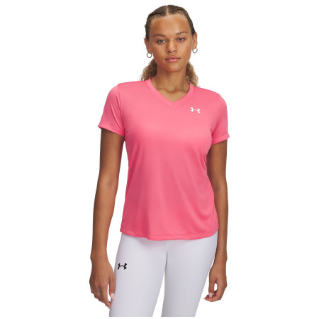 Damen-Funktionsshirt Under Armour Tech SSV - Solid hellrosa Super Pink / / White