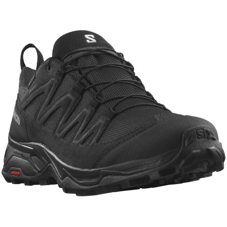 Wanderschuhe Salomon X Ward Leather Gore-Tex schwarz Black / Black / Black