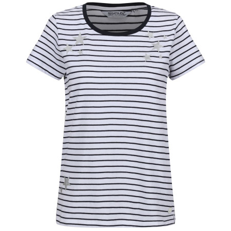 Damen-T-Shirt Regatta Odalis II weiß/blau White/NvyStr