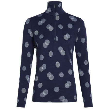 Damen Funktions-Sweatshirt Icebreaker W Mer 260 Vertex LS Half Z FallFl dunkelblau Midnight Navy/Snow/J