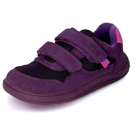 Dětské celoroční barefoot boty Bugga Safi Dark Purple