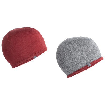 Mütze Icebreaker Pocket Hat rot/grau Cabernet/GritstoneHthr