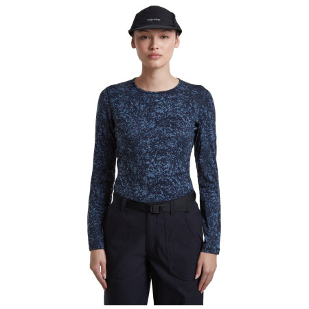Damen-Funktionsshirt Icebreaker Women M 200 Oasis LS Crewe Moss BloomAOP