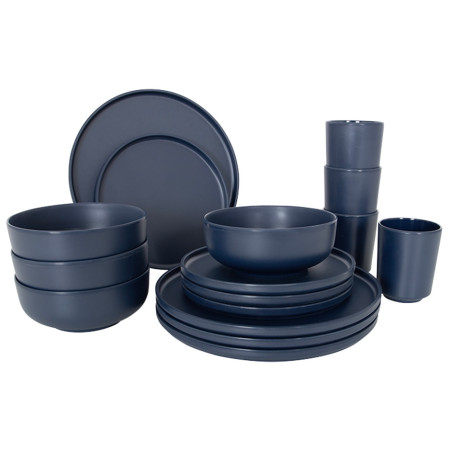 Geschirrset Bo-Camp Patom 16 pcs blau Blue