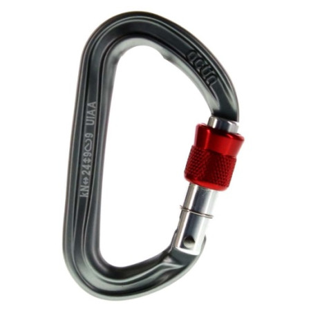 Karabiner Ocún Hawk Screw schwarz/rot Anthracite/Red