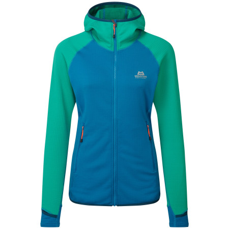 Damen-Sweatshirt Mountain Equipment W's Eclipse Hooded Jacket blau/grün Mykonos/Deep Green