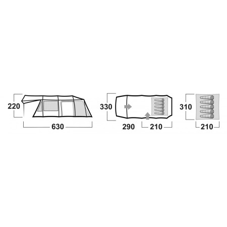 Familienzelt Husky Caravan Dural 17