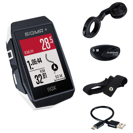 Fahrradcomputer Sigma ROX 11.1 EVO HR SET weiß white