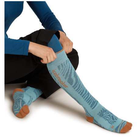 Damensocken Icebreaker Women Merino Blend Ski+ Medium OTC Mountain Contour
