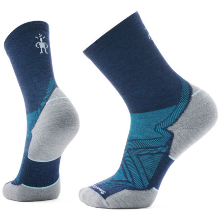 Socken Smartwool Run Targeted Cushion Mid Crew Socks blau/grau DEEP NAVY