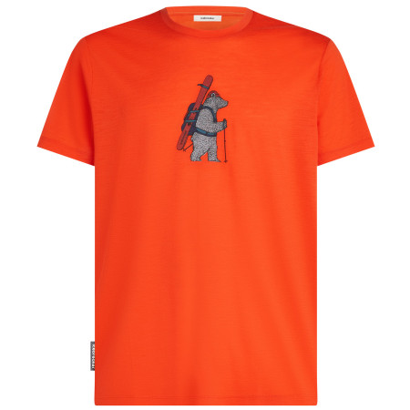 Herren T-Shirt Icebreaker Men Merino 150 Tech Lite Bear Tour rot Fervid