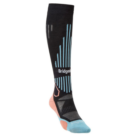 Damensocken Bridgedale Ski Lightweight Women's schwarz Black/Coral/