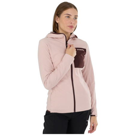Damen Funktions-Sweatshirt Fundango Nigata Full Zip Hoodie rosa rose