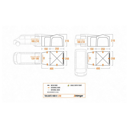 Vorzelt Vango Tailgate Hub II Low