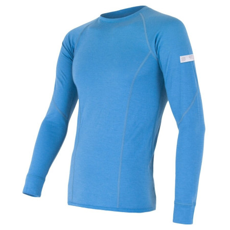 Herren-Funktionsshirt Sensor Merino Wool Active Langarmshirt hellblau