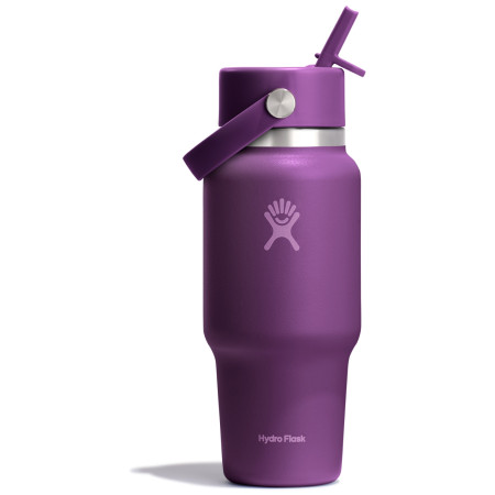 Thermotasse Hydro Flask Wide Flex Straw Travel Bottle 24 Oz lila beachplum purple