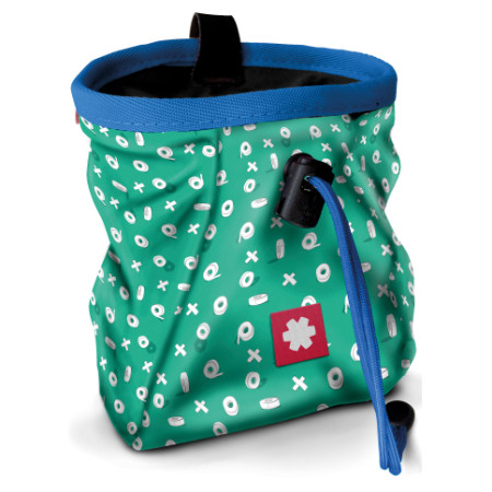 Kreidebeutel Ocún Lucky + pásek Ocún Chalk Bag Belt grün/blau TapeBlue