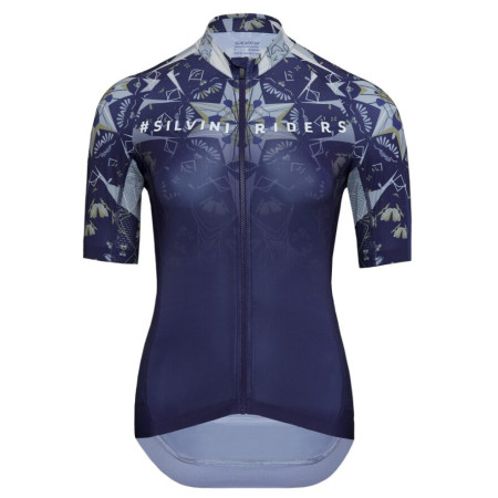 Damen-Radtrikot Silvini Mottolina dunkelblau navy