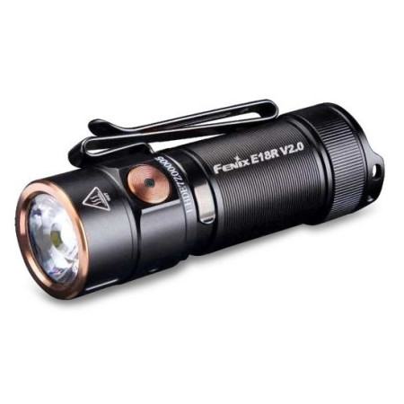 Aufladbare Taschenlampe Fenix E18R V2 schwarz black