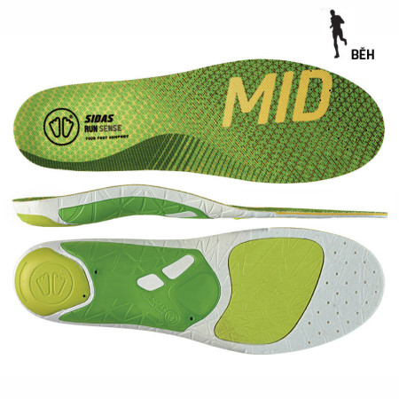 Schuheinlagen Sidas Run 3Feet Sense Mid grün green