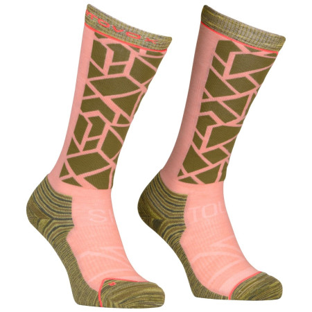 Damen-Kniestrümpfe Ortovox Ski Tour Comp Long Socks W rosa bloom