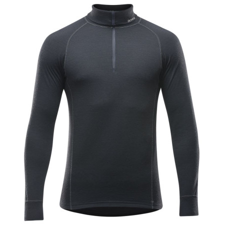 Herren-Rollkragenpullover Devold Duo Active Man Zip Neck schwarz Black