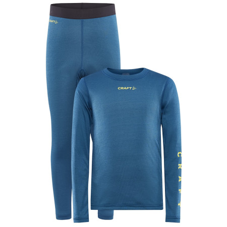 Kinder-Funktionsset Craft Warm Baselayer Junior blau whale