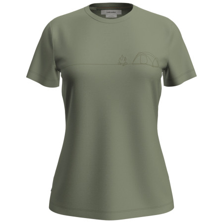 Damen-Funktionsshirt Icebreaker W Mer 150 Tech Lite SS Tee Single Line C hellgrün Lichen