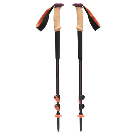 Trekkingstöcke Black Diamond Trail Cork Trekking Poles dunkellila Fig
