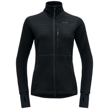 Damen Funktions-Sweatshirt Devold Thermo Wool Jkt Wmn schwarz INK