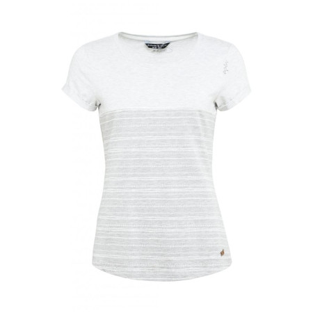 Damen-T-Shirt Chillaz Ötztal Stripes Abstract hellgrau grey melange/light grey melange