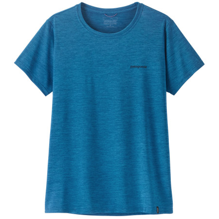 Damen-T-Shirt Patagonia Women's Capilene Cool Daily Shirt - Boardshort Logo blau Aquatic Blue - Light Aquatic Blue X-Dye