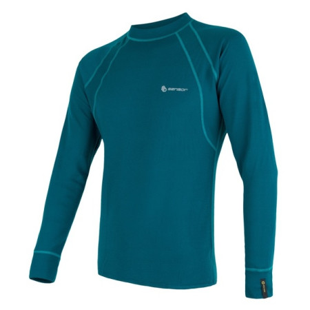 Herren-T-Shirt Sensor Double Face lang. Saphir-Hülse blau Sapphire