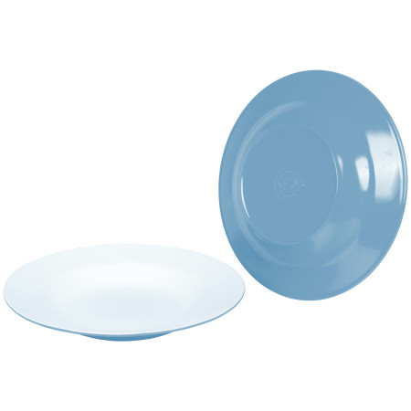Teller-Set Bo-Camp Deep plate Two tone - 4Stk hellblau Blue