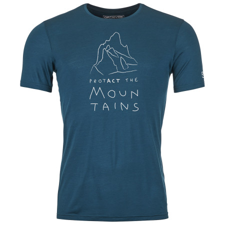 Herren-Funktionsshirt Ortovox 150 Cool Mtn Protector Ts M blau Petrol Blue