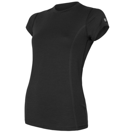 Damen-T-Shirt Sensor Merino Wool Active kr.r. schwarz Black