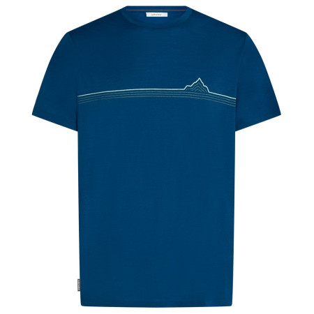 Herren-T-Shirt Icebreaker Men Merino 150 Tech Lite SS Tee Range Stripes blau Atlantis