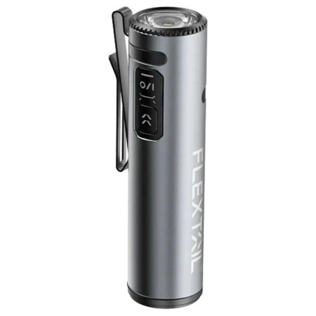 LED-Leuchte Flextail ZERO Flashlight 1200 + EDC silber