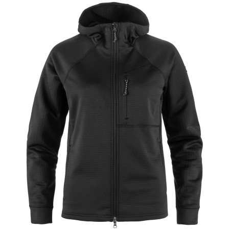 Damenjacke Fjällräven Abisko Grid Fleece Hoodie W schwarz Black