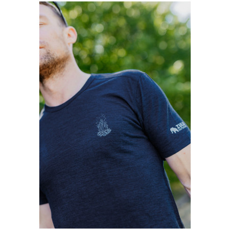 Herren-T-Shirt Zulu Merino Fire 160 Short Comfy